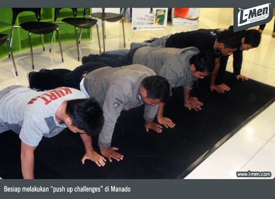 Besiap melakukan “push up challenges” di Manado