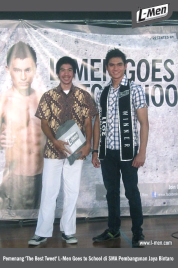 Pemenang 'The Best Tweet' L-Men Goes to School di SMA Pembangunan Jaya Bintaro
