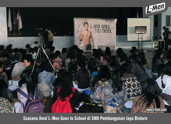 Suasan Awal L-Men Goes to School di SMA Pembangunan Jaya Bintaro