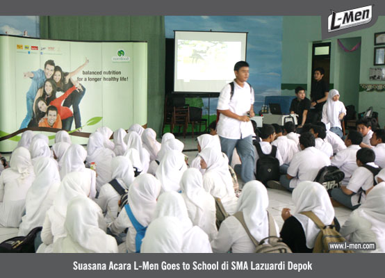 Suasana Acara L-Men Goes to School di SMA Lazuardi Depok