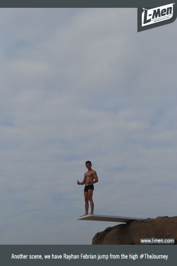 Another scene, we have Rayhan Febrian jump from the high #TheJourney