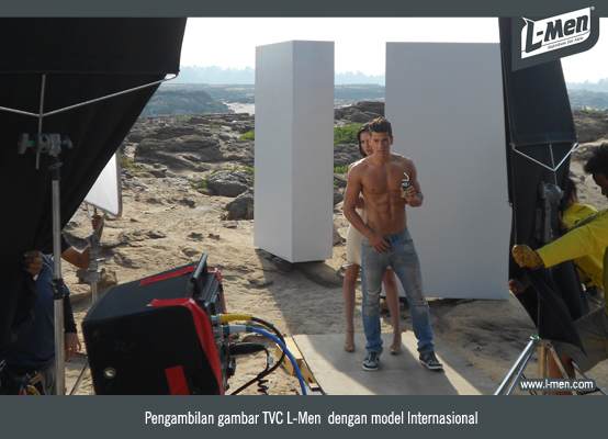 Pengambilan gambar TVC L-Men dengan model Internasional Pengambilan gambar TVC L-Men dengan model Internasional