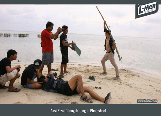 Aksi Rizal Ditengah-tengah Photoshoot