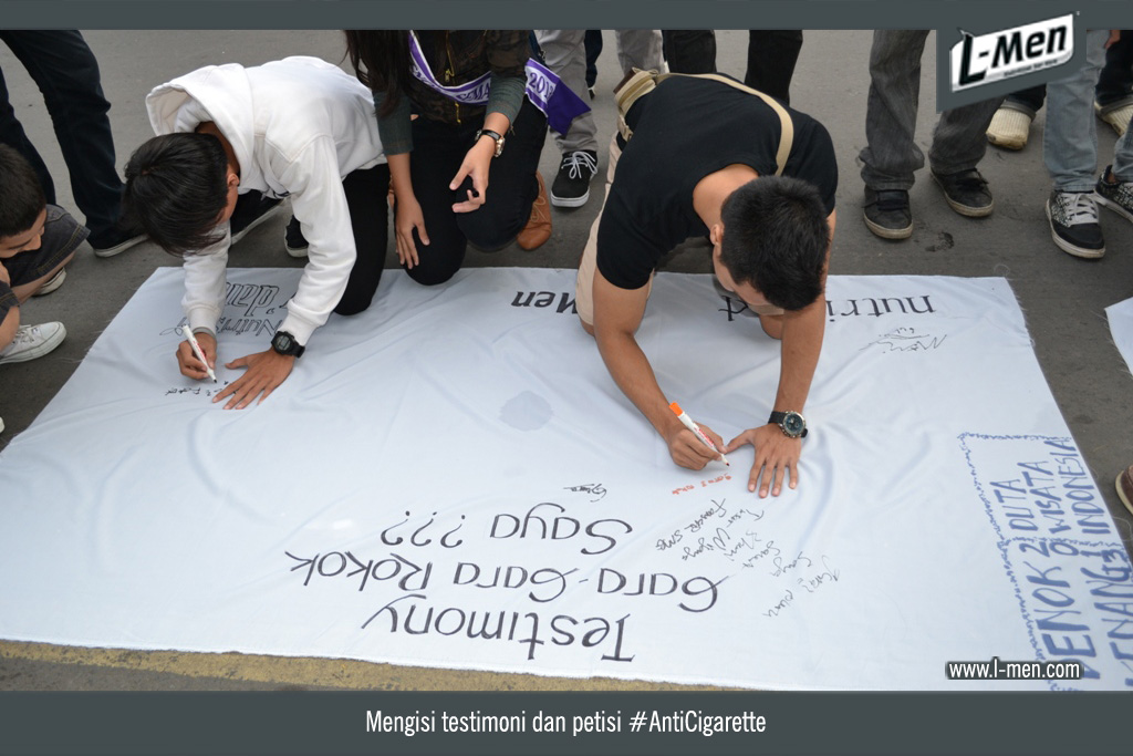Mengisi testimoni dan petisi #AntiCigarette