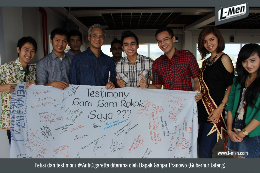 Petisi dan testimoni #AntiCigarette diterima oleh Bapak Ganjar Pranowo (Gubernur Jateng)
