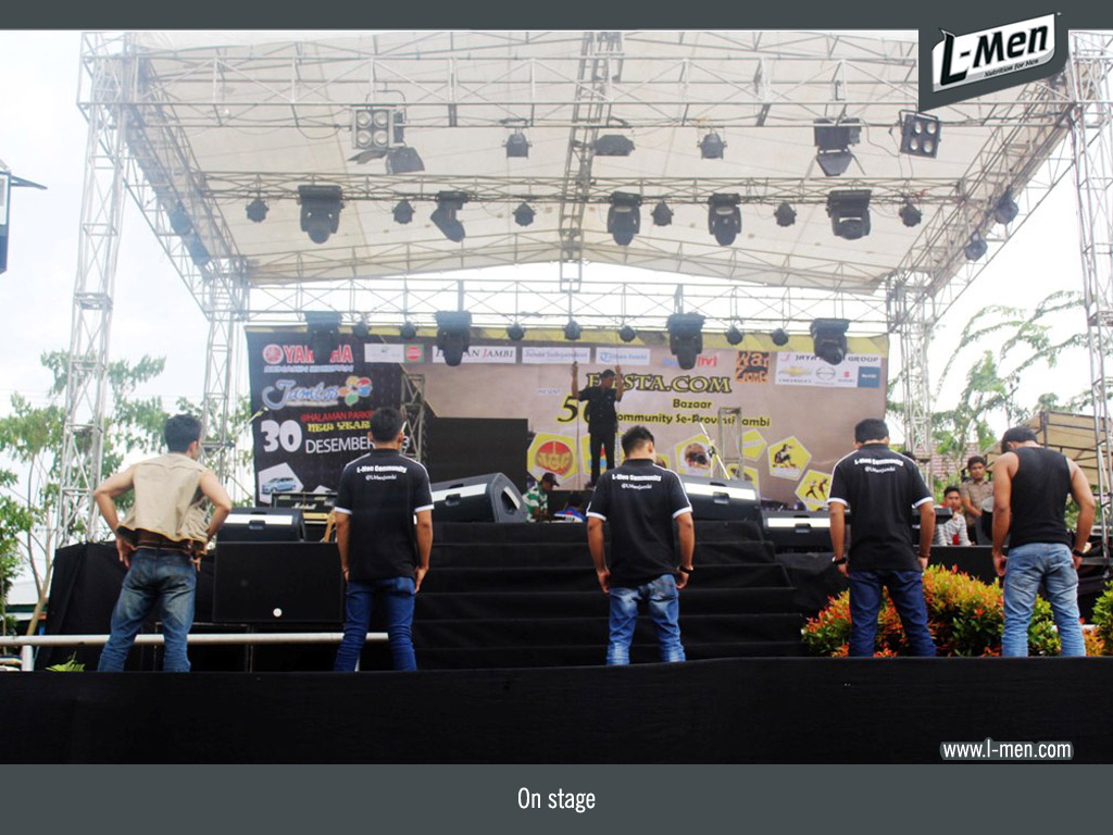 On stage